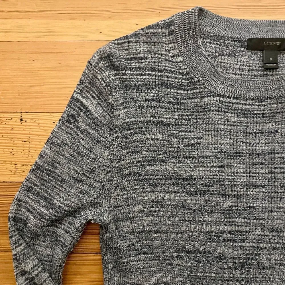 J. Crew ribbed pullover sweater with snap sleeves. Size S.